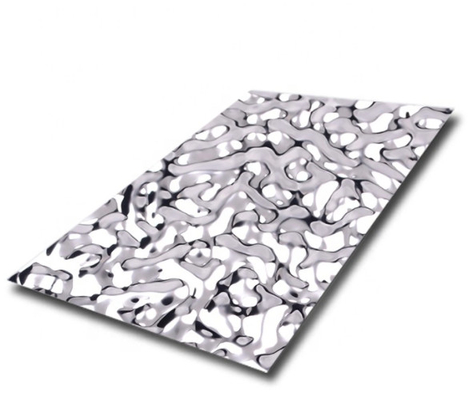 Silver Color Coated Water Ripple Stainless Steel Sheet for Kitchen