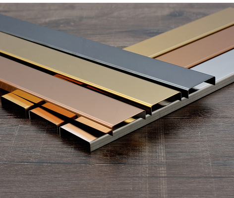 0.65MM Metal Inlay Strips Stainless Steel Tile Trim Indoor Interior Decor