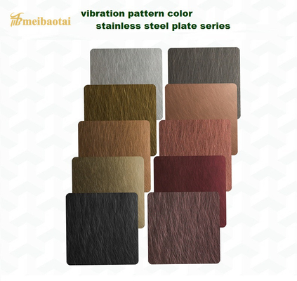 Four Feet Brushed PVD 201 Stainless Steel Sheet 0.65mm Thickness