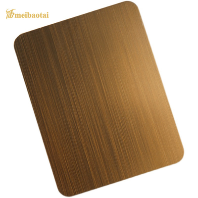 4*8 Feet Decorative Stainless Steel Sheet Customize PVD Color Coating Hairline Brush