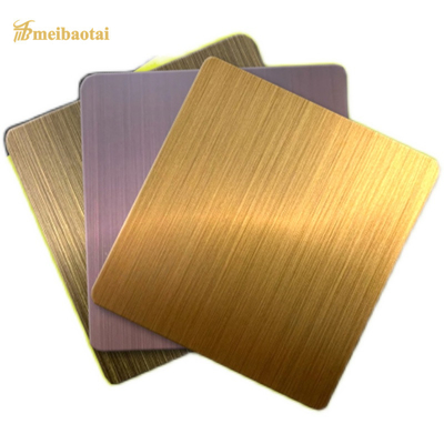 Decorative Stainless Steel Sheet Brushed PVD 201 Flat Steel Plate