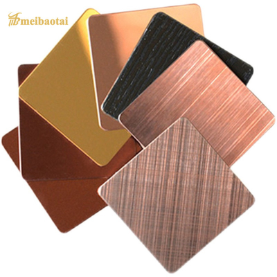 Four Feet Brushed PVD 201 Stainless Steel Sheet 0.65mm Thickness