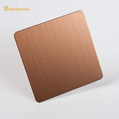 4*8 Feet Decorative Stainless Steel Sheet Customize PVD Color Coating Hairline Brush