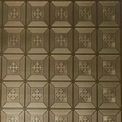 Gold Rose Color Plating Embossed Stainless Steel Sheet Metal 4x8