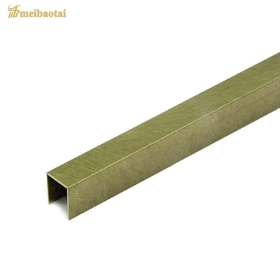 8FT Stainless Steel U Profile Bronze Copper Color Inox 304 Exterior Corner Edge