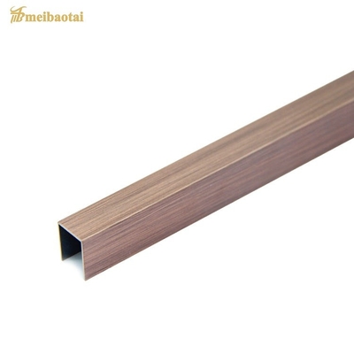 8FT Stainless Steel U Profile Bronze Copper Color Inox 304 Exterior Corner Edge