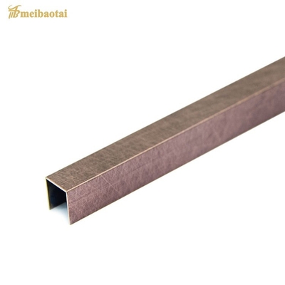 8FT Stainless Steel U Profile Bronze Copper Color Inox 304 Exterior Corner Edge