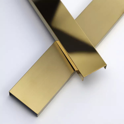 JIS Stainless Steel Tile Trim U Profile Decorative Profile With V Groove