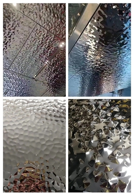 Ss304 201mm Mirror Color Water Ripple Sheet Decoration Booth ,  Ceiling，Wall ,  Cup
