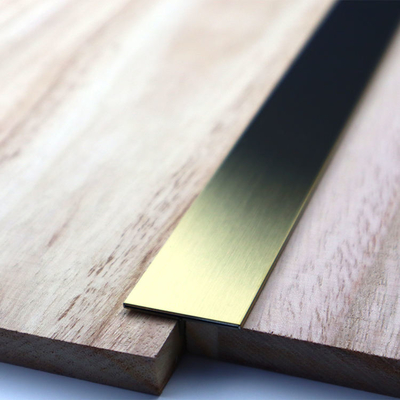10FT Length Stainless Steel Tile Trim Decorative Profile T Shaped 304 Grade For Wall
