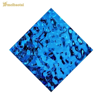 SS304 201 Mirror Color Water Ripple Stainless Steel Sheet Decoration Plate 4*8ft