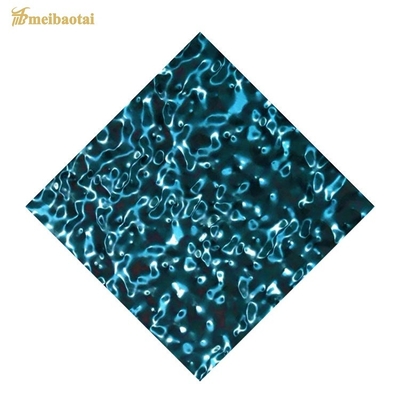 SS304 201 Mirror Color Water Ripple Stainless Steel Sheet Decoration Plate 4*8ft