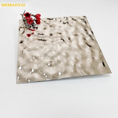 SS304 0.65MM Mirror Water Ripple Stainles Steel Sheet Deocration Ceiling Office