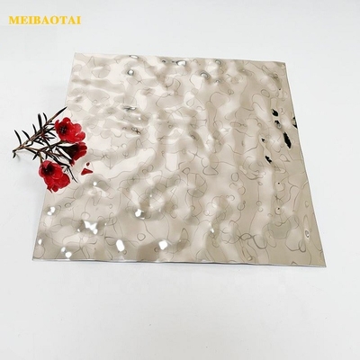 8k Mirror Water Ripple Stainless Steel Sheet 3D Emboss Stainless Steel Panel