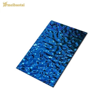 Stainless Steel 4X8FT Water Ripple Metal Sheet For Ceiling Wall