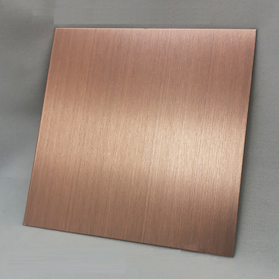 J2 NO.4 Stainless Steel Sheet Rose Gold Black Plating Four Feet 0.45mm Thk