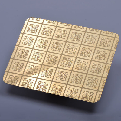 AISI Etched Stianless Steel Sheet 201 304 Pvd Color Gold 8k Super Mirror