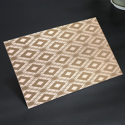 Mill Edge Elevator Stainless Steel Sheet 4x8 Mirror Etched Gold Copper Pvd Color For Door