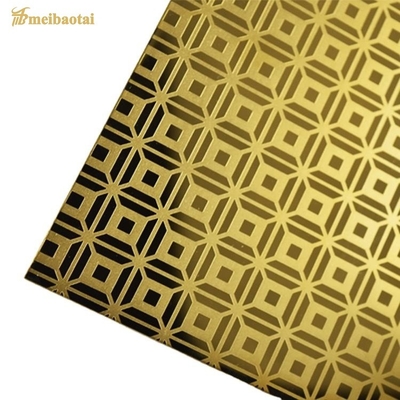 Mill Edge Elevator Stainless Steel Sheet 4x8 Mirror Etched Gold Copper Pvd Color For Door