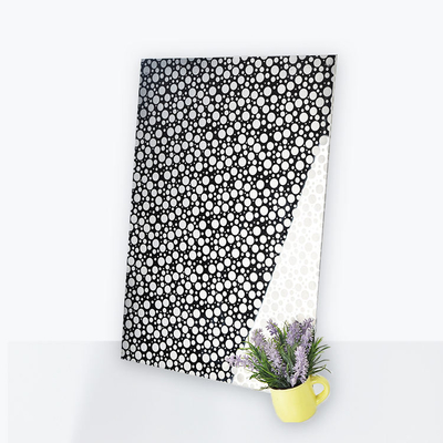 Silver Super Mirror Etched Stainless Steel Sheet 1.00mm Thickness