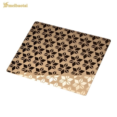Gold Mirror Etched Stainless Steel Sheet Decoration Elevator Cabinet Ss Plate