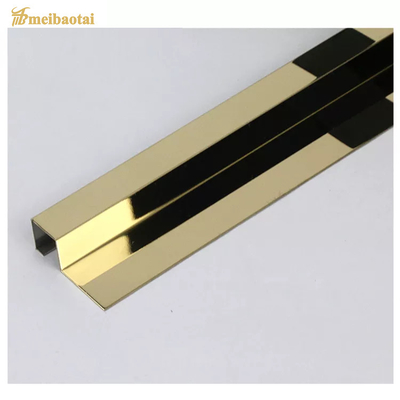 Golden / Rose Golden Mirror Stainless Steel Shape Decoration Tile Trim