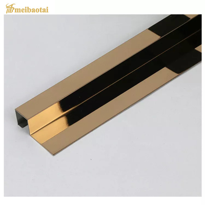 Golden / Rose Golden Mirror Stainless Steel Shape Decoration Tile Trim