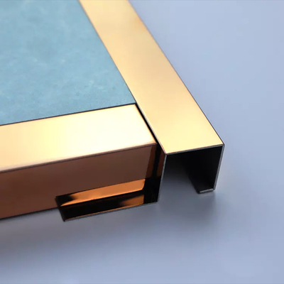 Customized Punch Free Stainless Steel Corner Strips Decoration Tile Trim