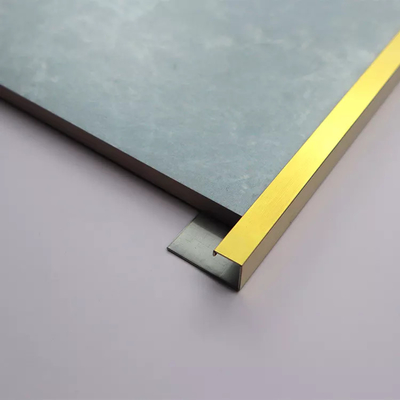 Stainless Steel Mirror Hairline Tile Trim M Profile Gold / Rose Gold / Black Color