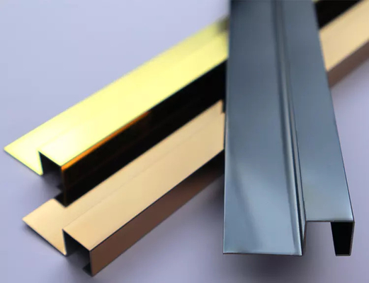 Customized Punch Free Stainless Steel Corner Strips Decoration Tile Trim