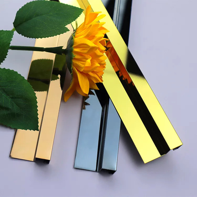 Customized Punch Free Stainless Steel Corner Strips Decoration Tile Trim