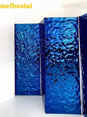 Stainless Steel Blue Mirror Small Water Ripple Sheet Decorative Celling ,Hotel ,Wall