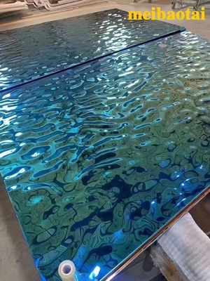ASTM SS304 Blue Mirror Water Ripple Stainles Steel Sheet Deocration Plate