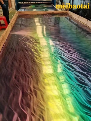 Laser Pattern Rainbow Stainless Steel Sheet Office Hall Club Hotel Lobby Decoration