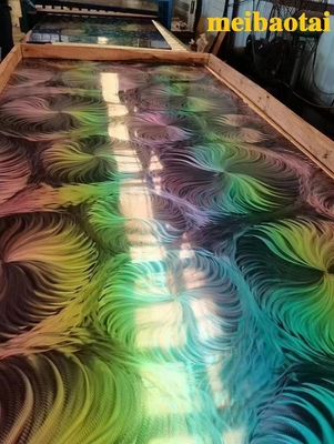 Laser Pattern Rainbow Stainless Steel Sheet Office Hall Club Hotel Lobby Decoration
