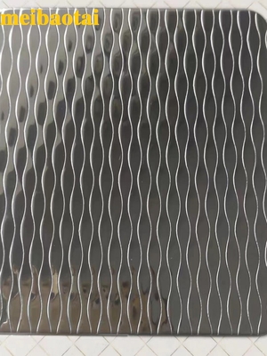 1.0mm Thickness Embossed Stainless Steel Sheet Gold Mirror Stamp Finished Slit Edge