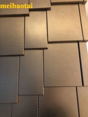 Four Feet Bronze Color Embossed Stainless Steel Sheet Decoration Product