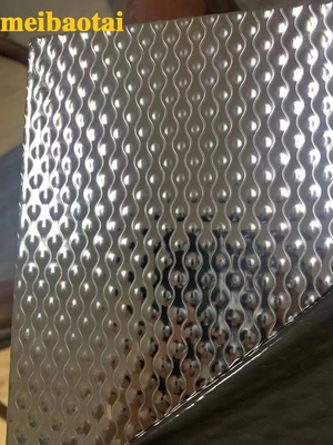 Silver Mirror Embossed Stainless Steel Panel 1219*2438MM