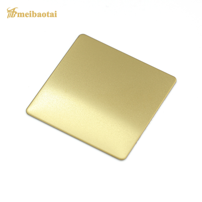 Brushed Mirror Hairline Stainless Steel Sheet Bronze Gold Color PVD Plating