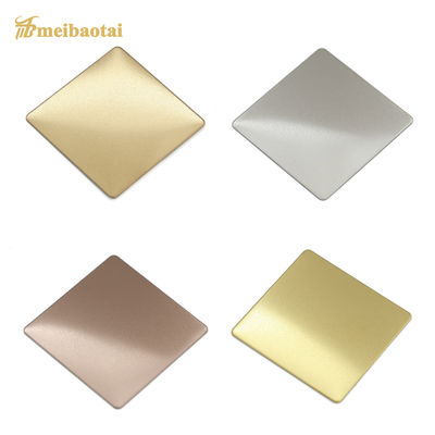 Sandblasted Silver Gold Decorative Stainless Steel Sheet  0.65mm Four Feet