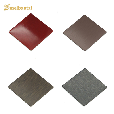 0.75mm Thickness Stainless Steel Sheet Red Color Hairline Brushed Decorative Rice Cooker