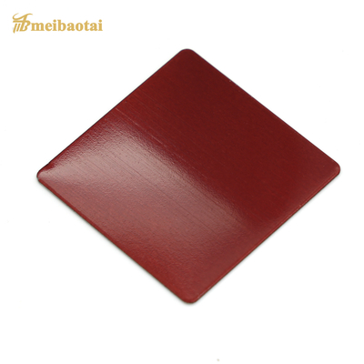 0.75mm Thickness Stainless Steel Sheet Red Color Hairline Brushed Decorative Rice Cooker
