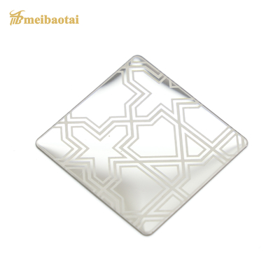 1.00mm Thk. Golden Etched Stainless Steel Sheet For Exterior Wall Cladding