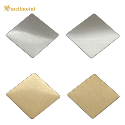 Sustainable Hairline Decorative Stainless Steel Sheet Sandblasted Silver Gold Color