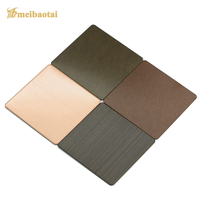 Antique Copper Decorative Stainless Steel Sheet Metal Sandblasted Vibration
