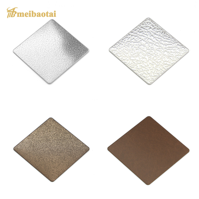 DIN Decorative Stainless Steel Sheet 8k Embossed Gold Mirror Etched