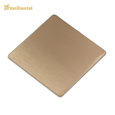 Rose Golden Matte Finish Decorative Stainless Steel Sheet 4x8 0.65mm Thickness