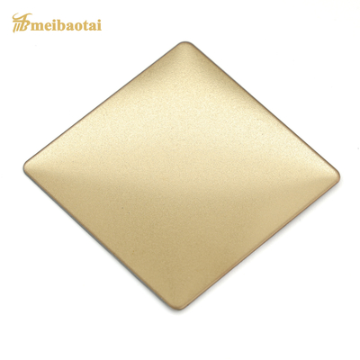 Golden Matte Finish Decorative Stainless Steel Sheet 4x8 0.65mm Thickness