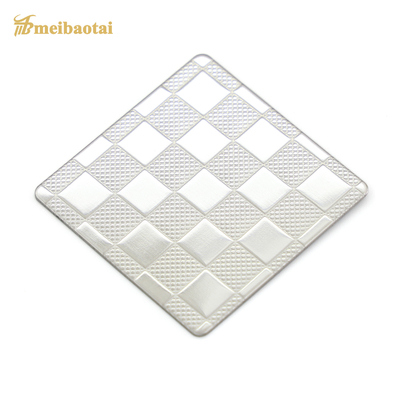 1.0mm Thk Golden Mirror Etched Stainless Steel Sheet For Elevator Cabinet Decoration