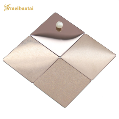 Rose Golden Matte Finish Decorative Stainless Steel Sheet 4x8 0.65mm Thickness